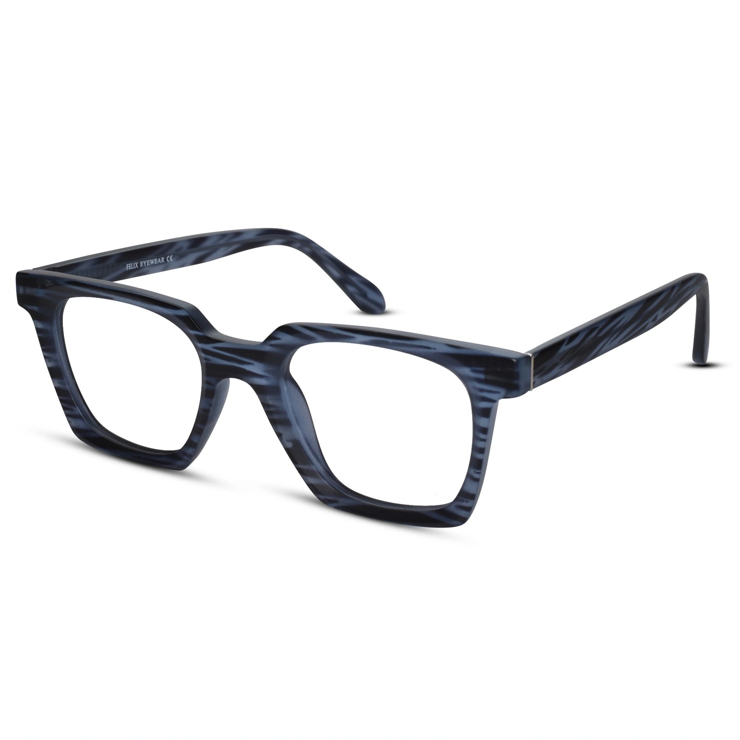 Matt Clip On Wayfarer Blue Smart Eyeglasses For Men Women