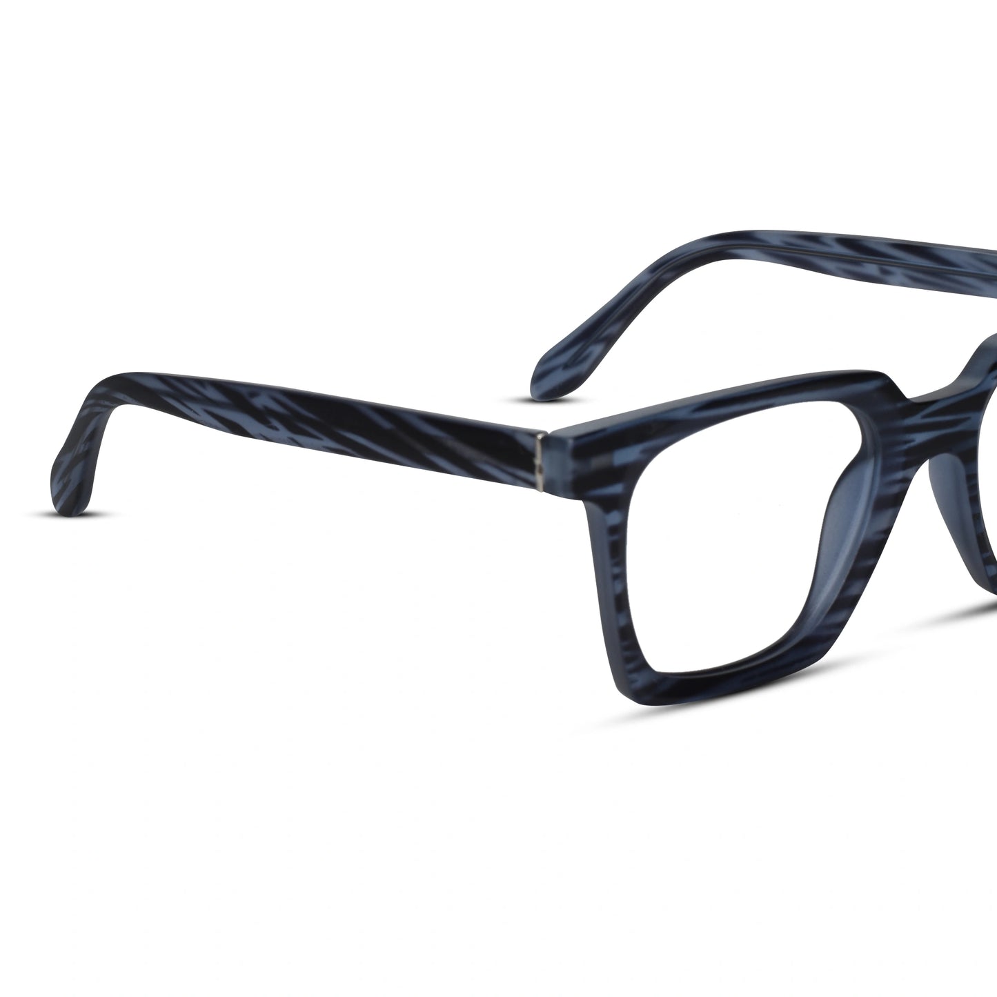 Matt Clip On Wayfarer Blue Smart Eyeglasses For Men Women