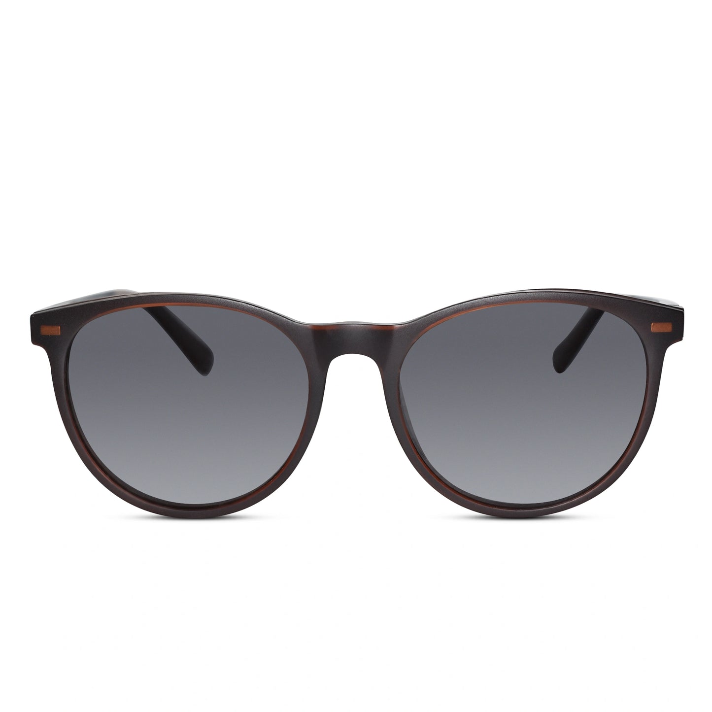 Brown Round Magnetic Glasses Clip On For Men & Women