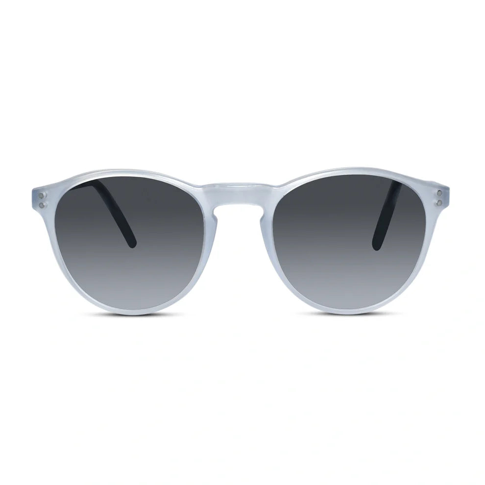 Matt Black Round Clip On Eyeglasses For Men & Women