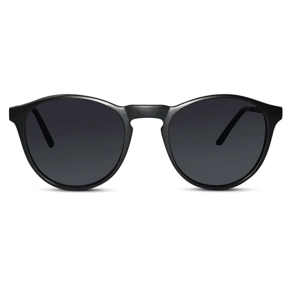 matt Blue Transparent Round Clip On Eyeglasses For Men & Women