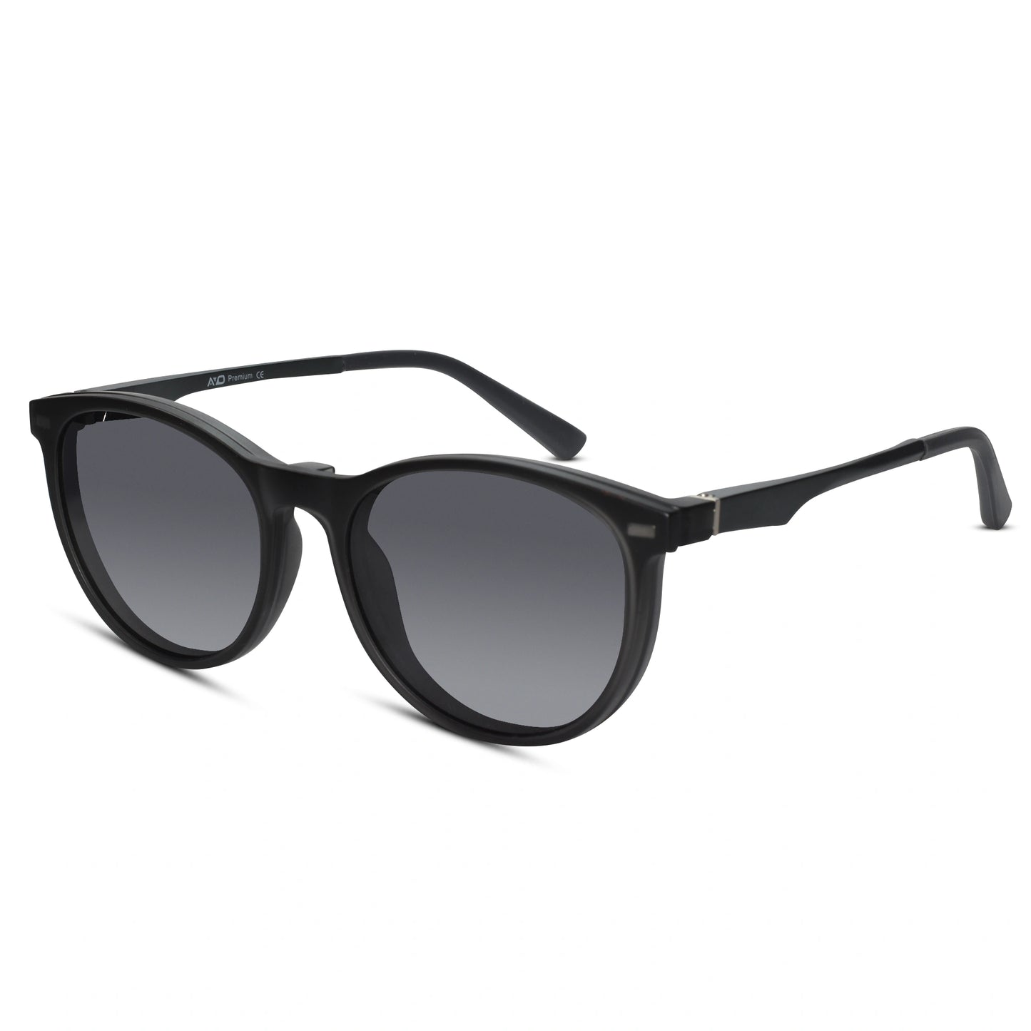 Brown Clip On Round Eyeglasses For Men & Women