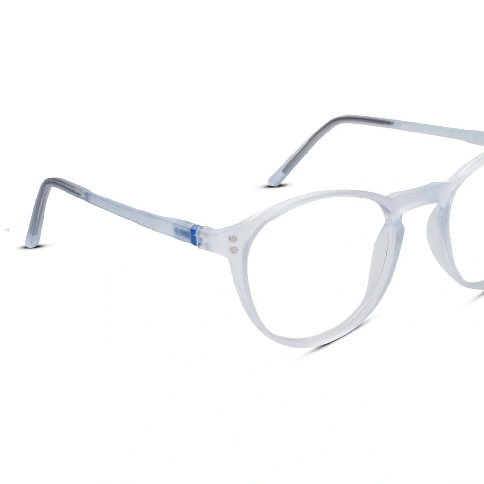 Matt Black Round Clip On Eyeglasses For Men & Women