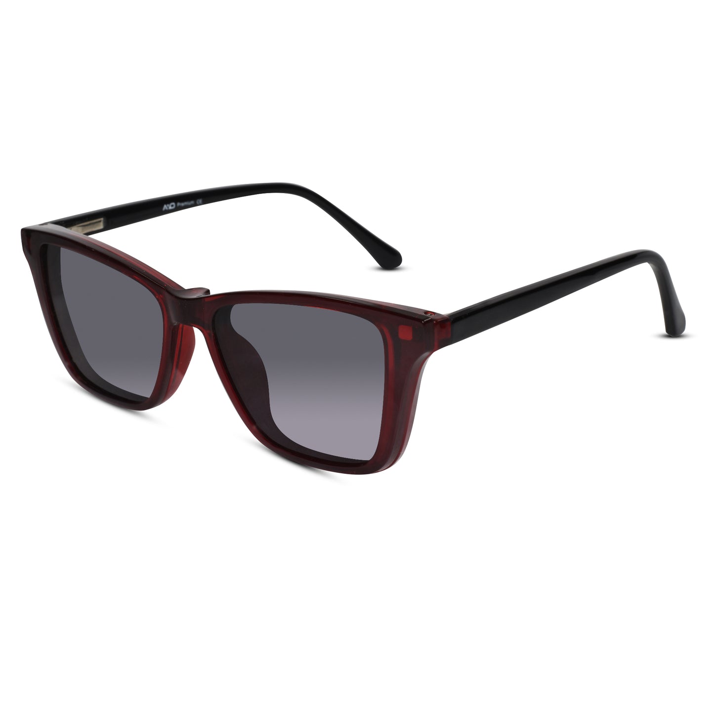 Clip on red Cateye eyeglasses for women