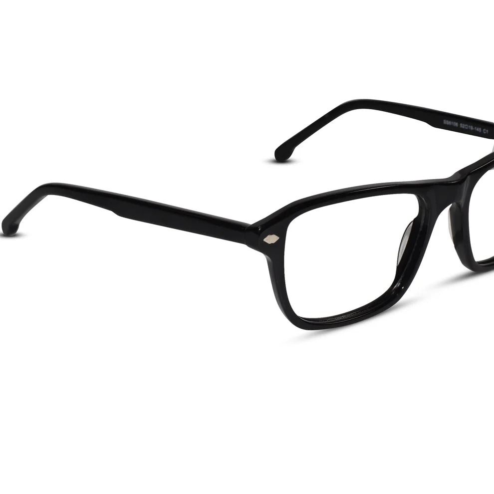 Clip On Transparent Rectangle Eyeglasses