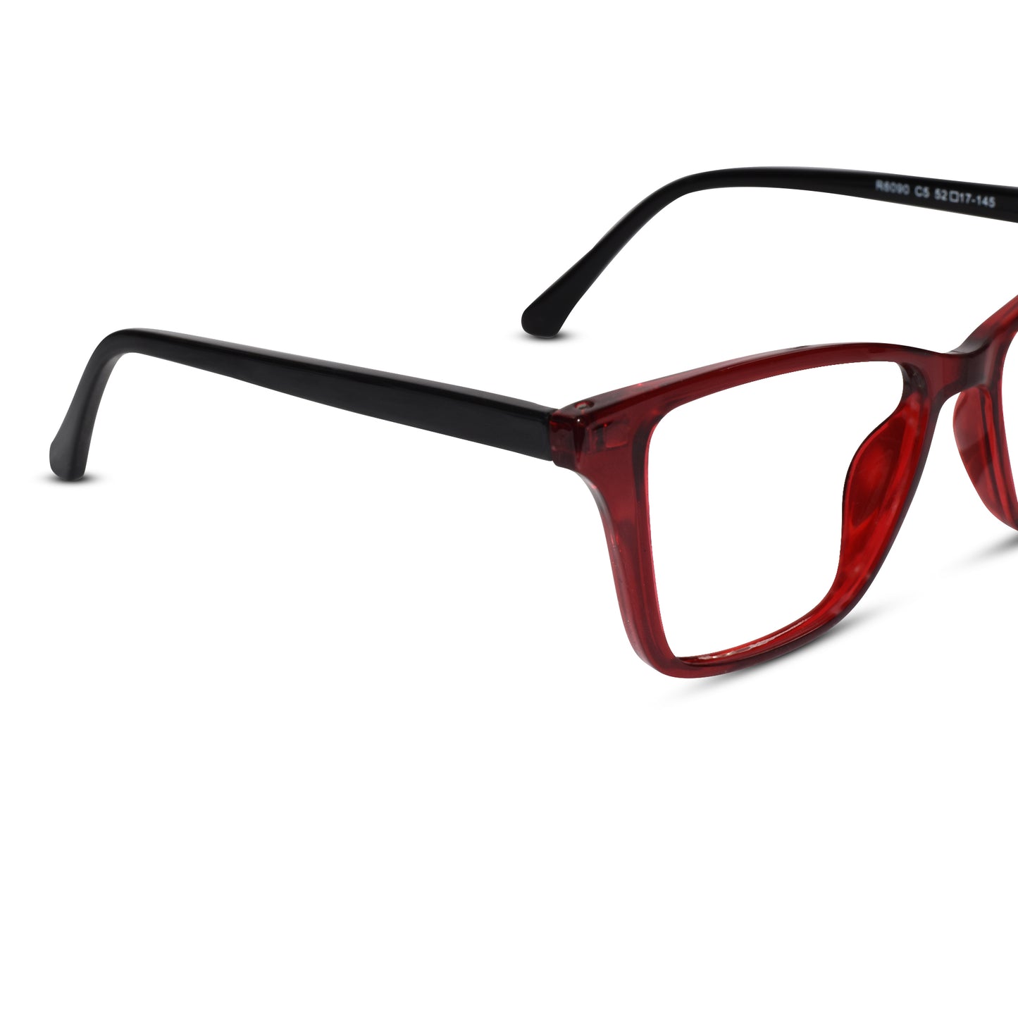 Clip on red Cateye eyeglasses for women