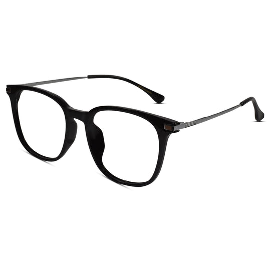 Metal Black Square Eyeglasses Men & Women