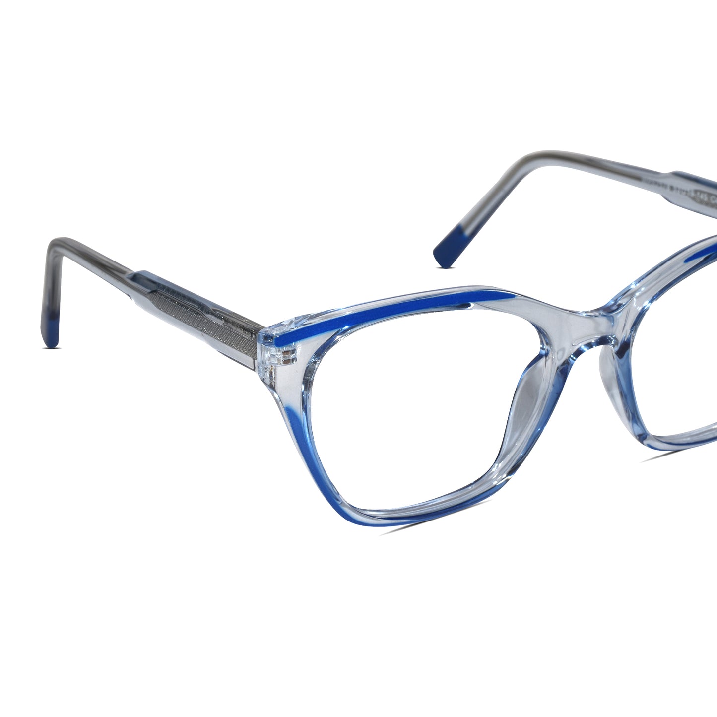 Crystal Dual Tone Cat-Eye Eyeglasses For Women
