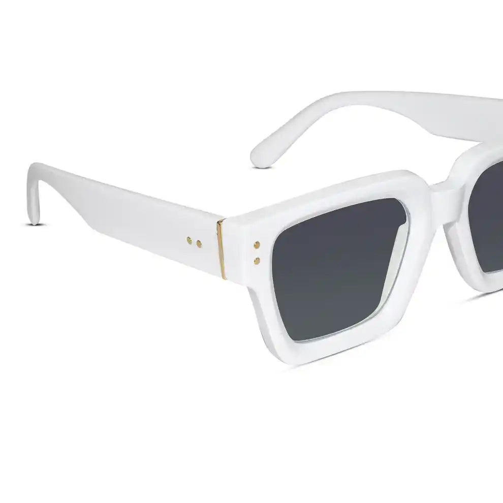 Designer Bold White Wayfarer Sunglasses