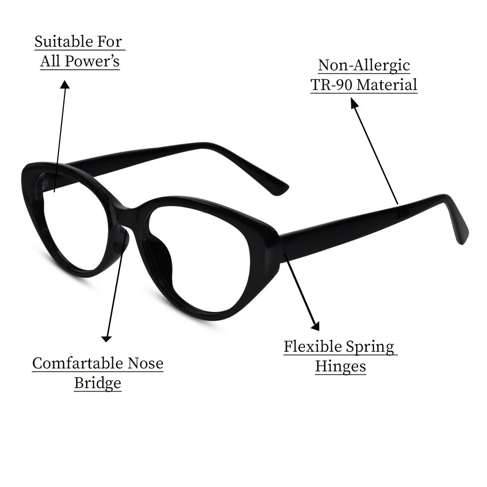 Brown Cateye Eyeglasses For Women & Computer Glasses