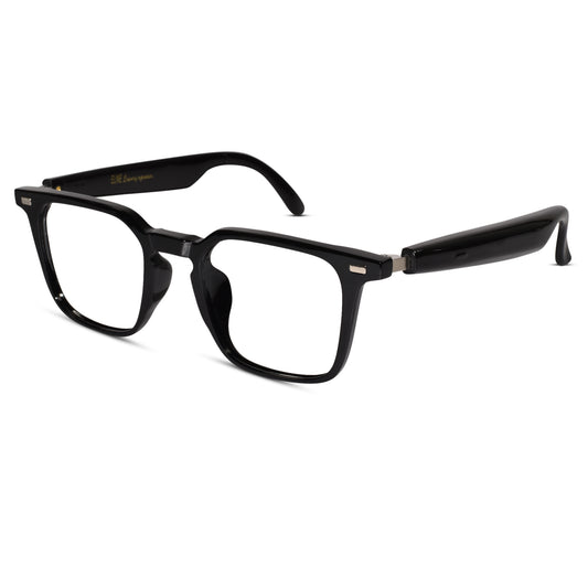 Smart Black Square Eyeglasses For Men