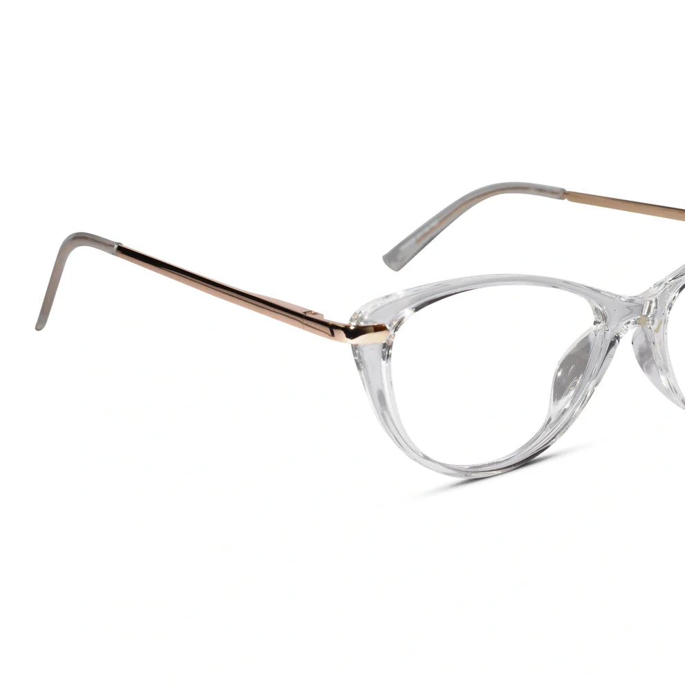 Brown Animal Print With Golden Cat eye Eyeglasses