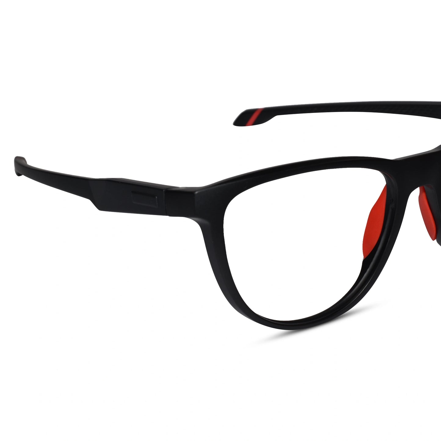 Matt Red & Black Sports Eyeglasses For Men & Women