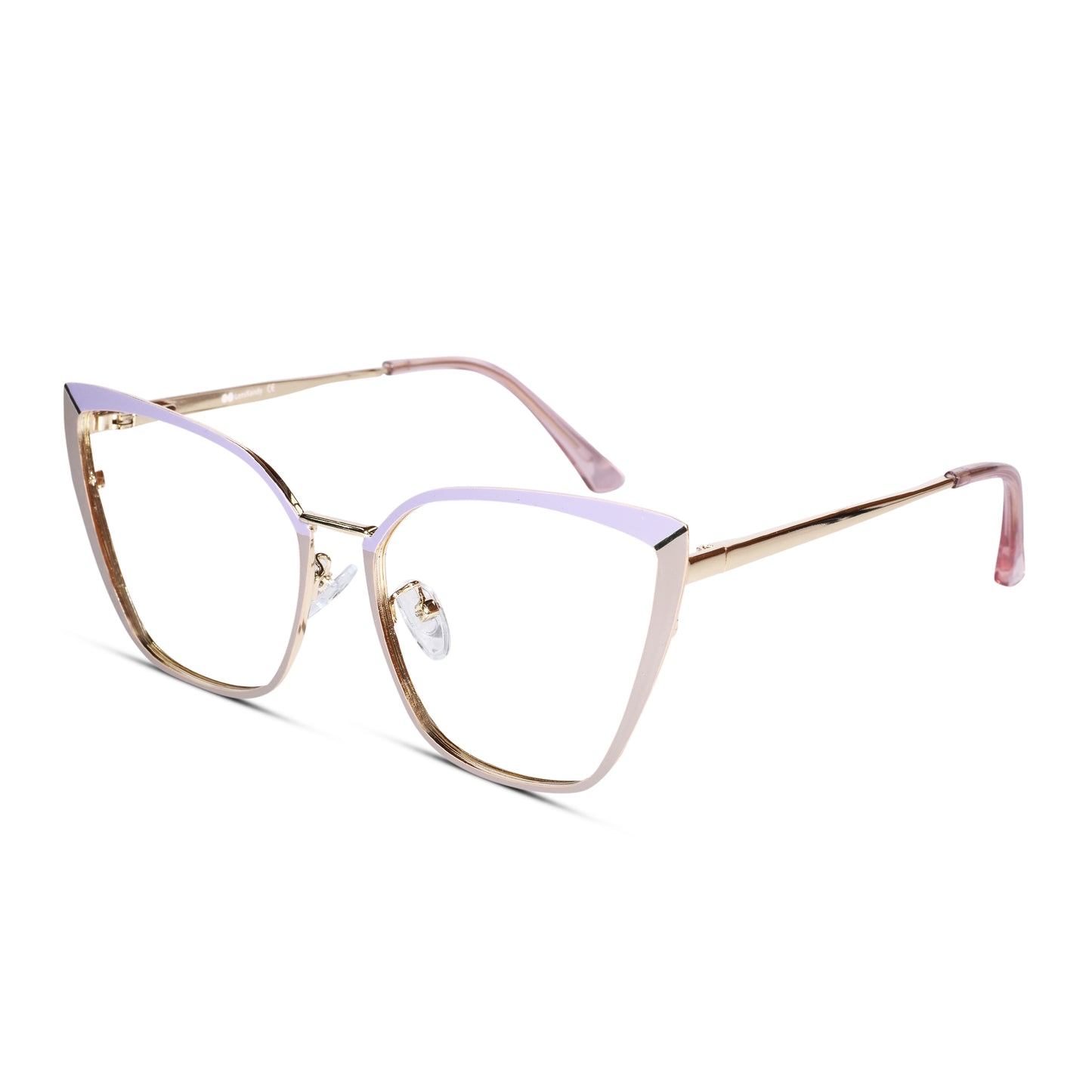 Crystal Pink Cat eye Eyeglasses For Women