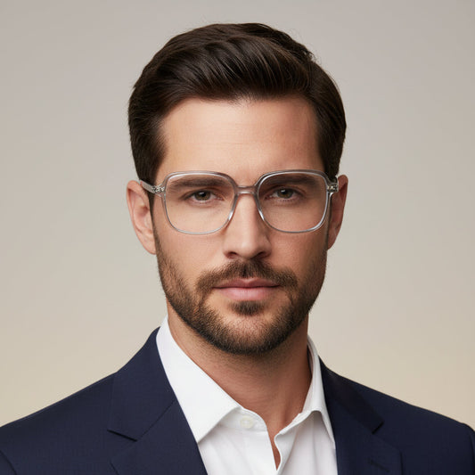 Transparent Square Eyeglasses LKE20098-TRANS