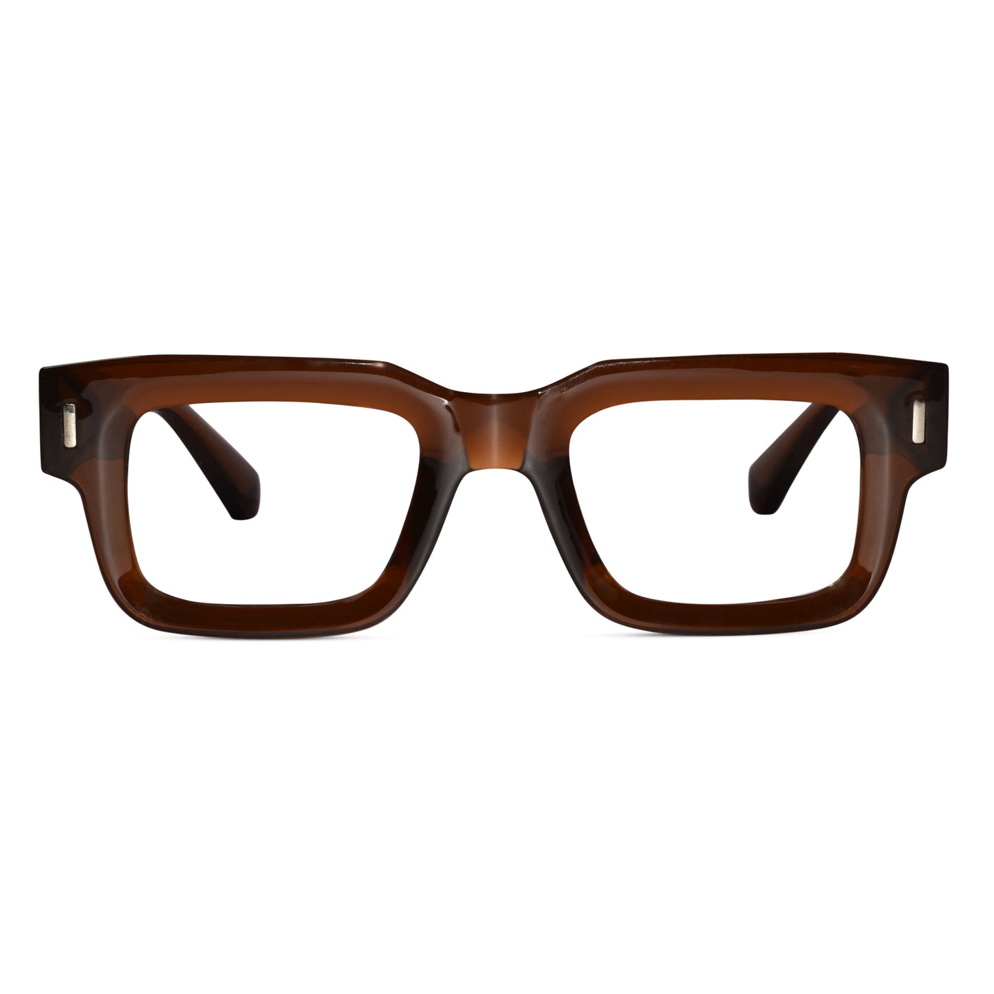Bold Brown Wayfarer Eyeglasses For Men & Women
