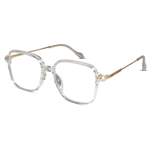 Transparent Square Eyeglasses LKE20098-TRANS