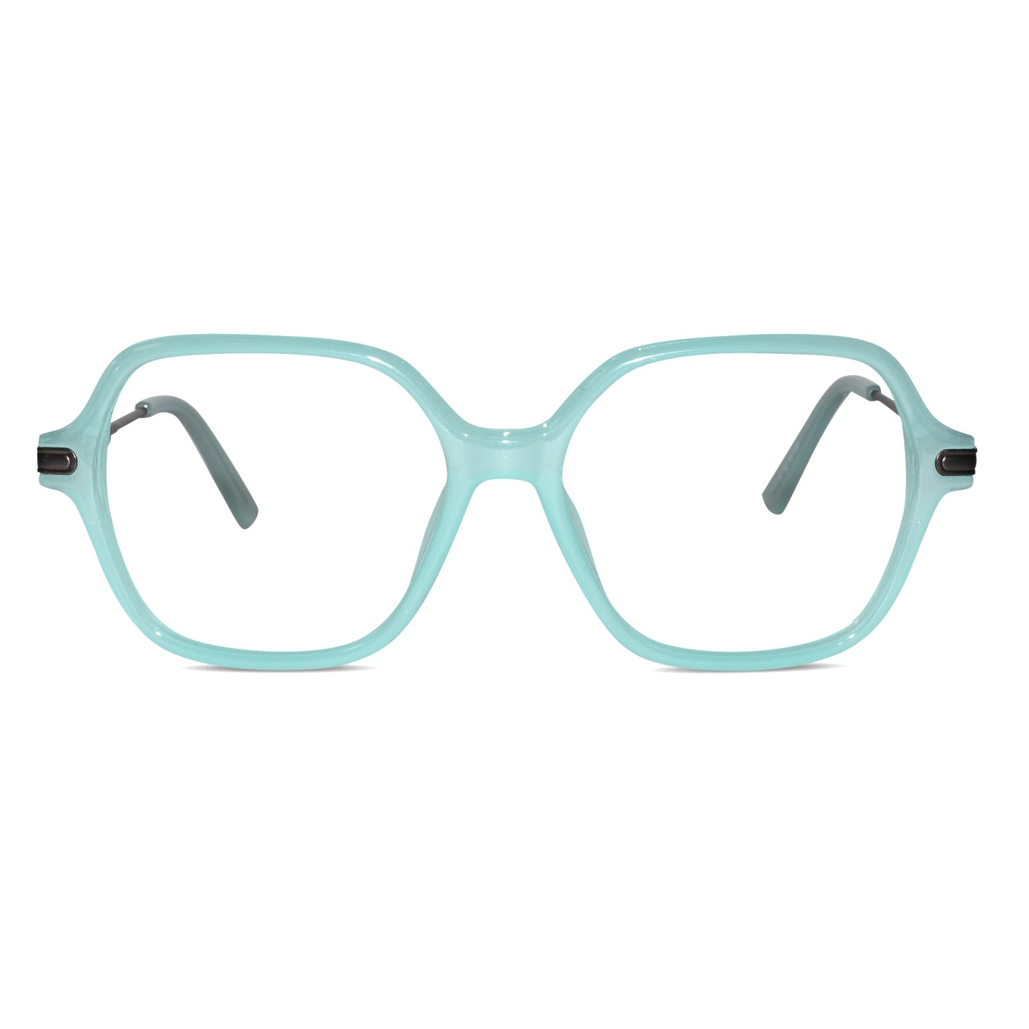 Sky-blue Oversize Square Green Eyeglasses For Women