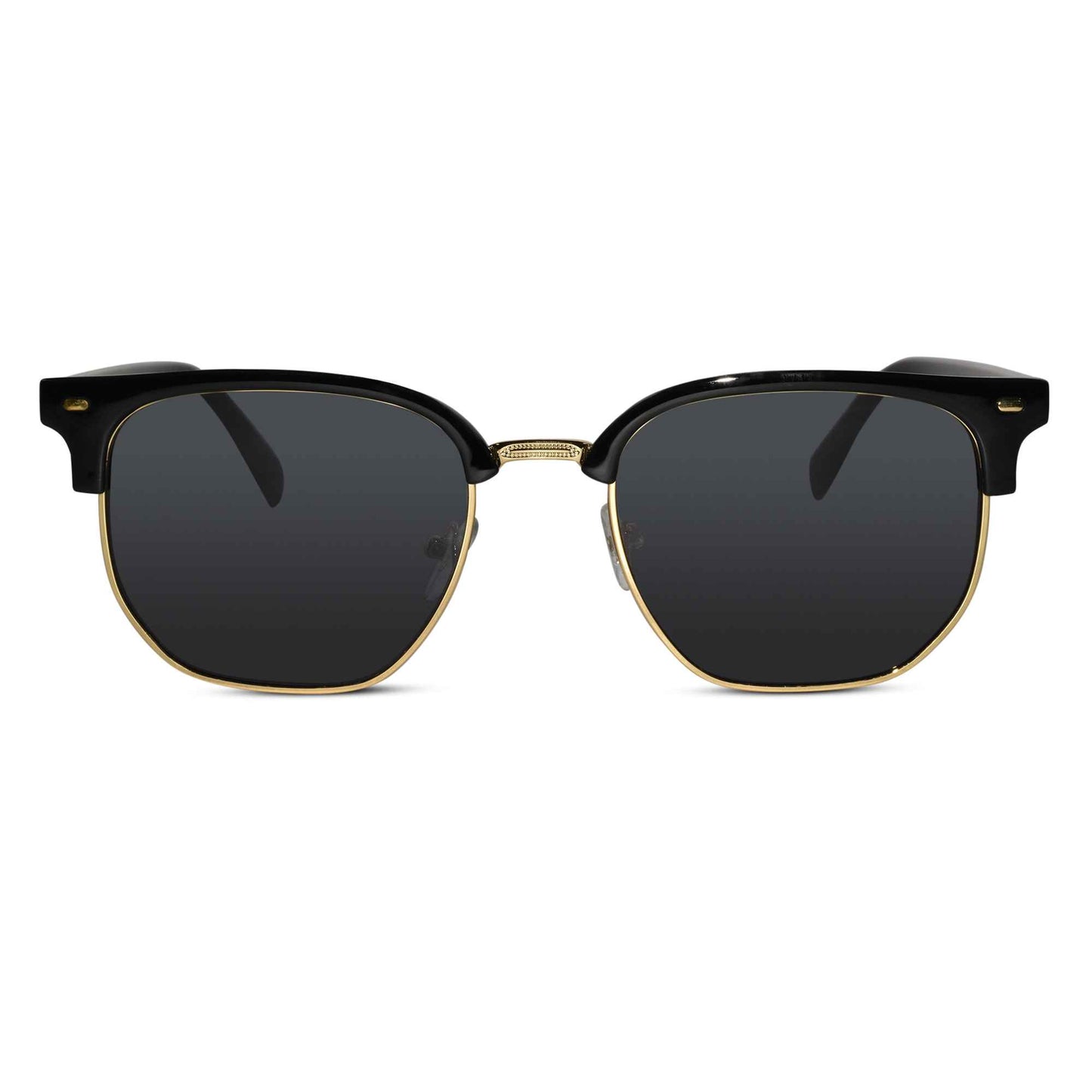 Black Golden  Clubmaster Sunglasses For Women & Men