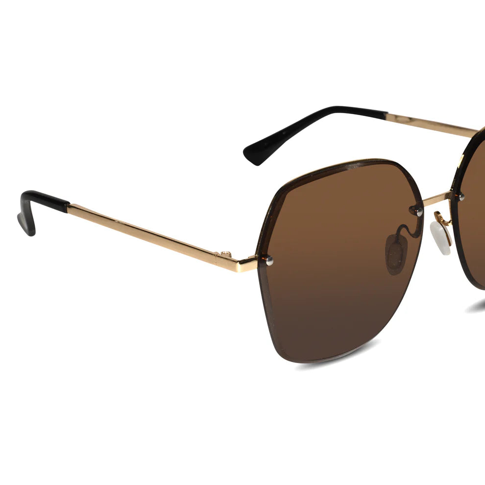 Gold Blue Oversize Sunglasses For Women