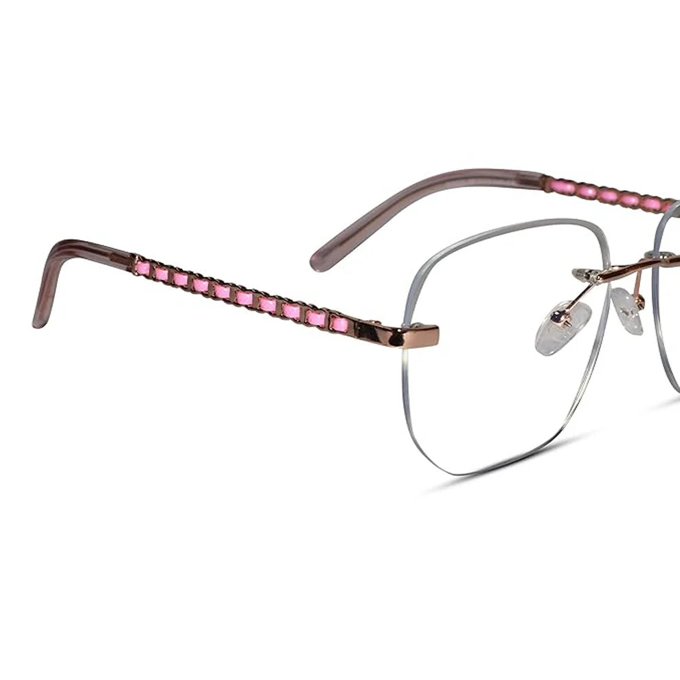 Golden Frameless Designer Computer Glasses