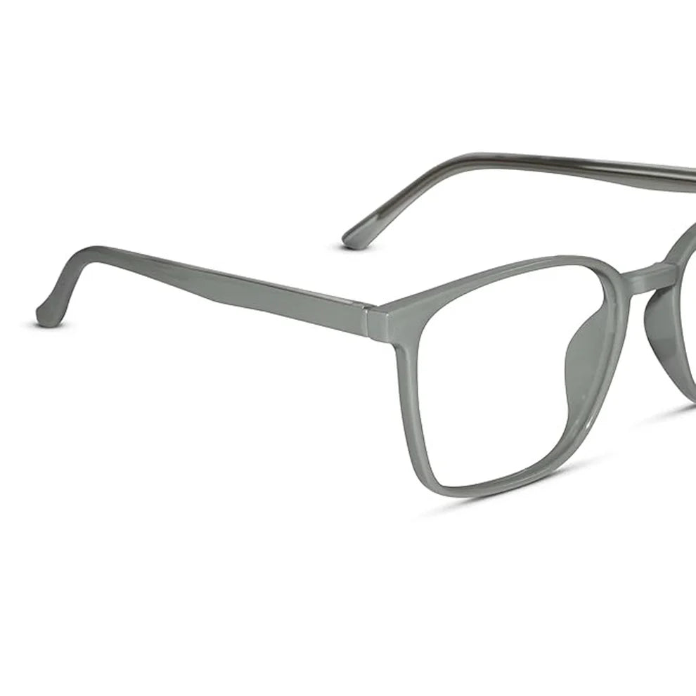 Shiny Aqua Blue Square Antiglare Computer Glasses