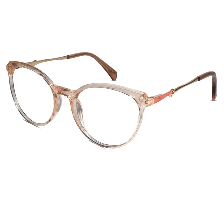 Crystal Red Designer Rimless Cat eye Eyeglasses For Women