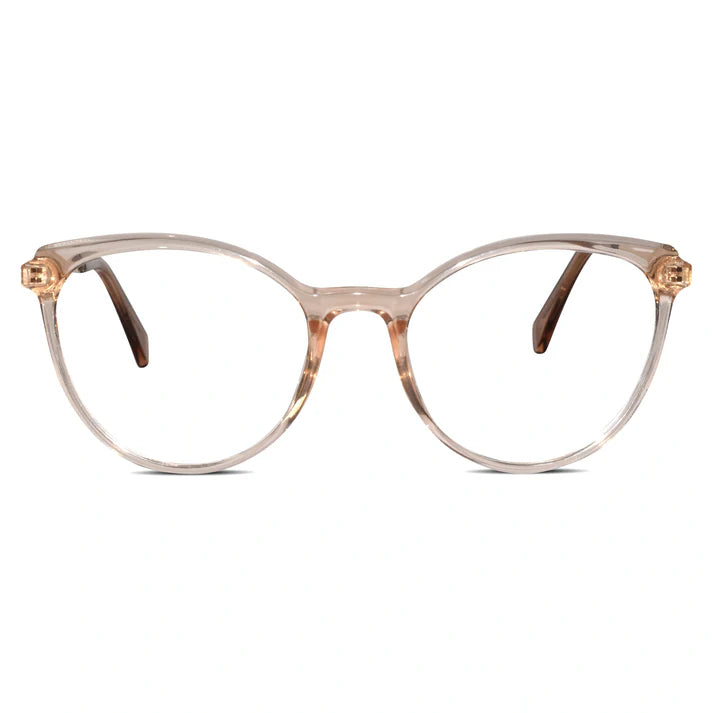 Crystal Red Designer Rimless Cat eye Eyeglasses For Women