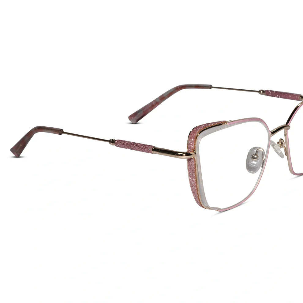 Green Designer Cat eye Rimless Eyeglasses For Women