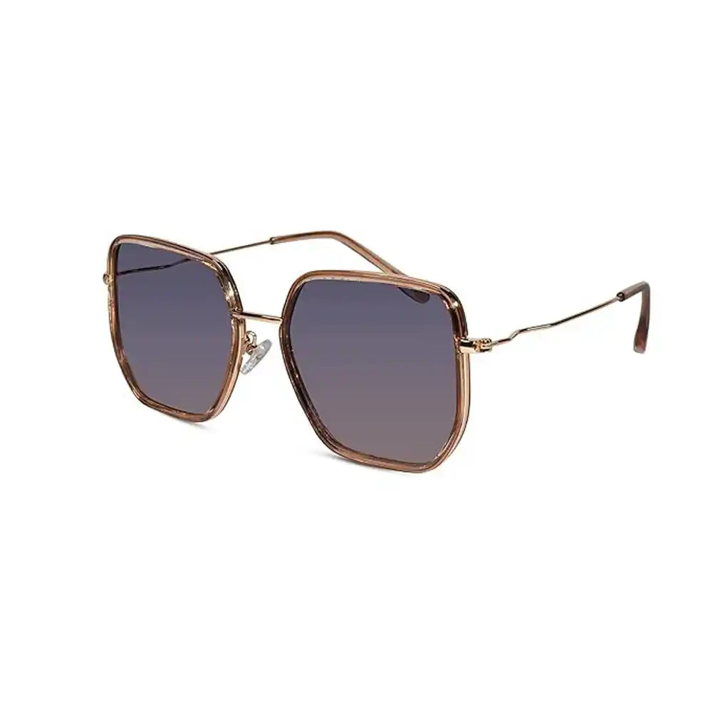 Stylish Pink Hexagonal Square Sunglasses