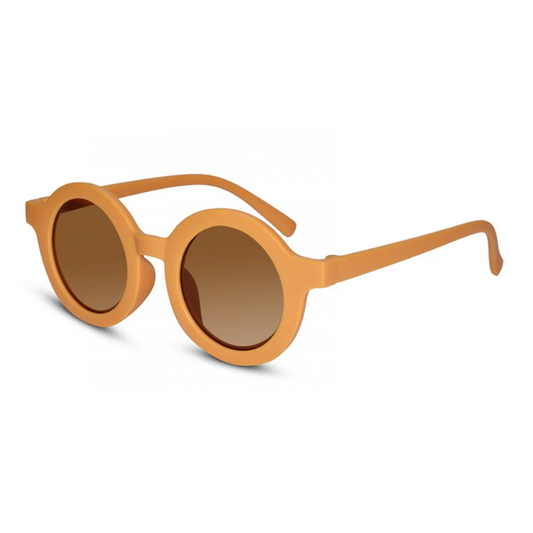 Vintage round matt yellow kids Sunglasses For Kids