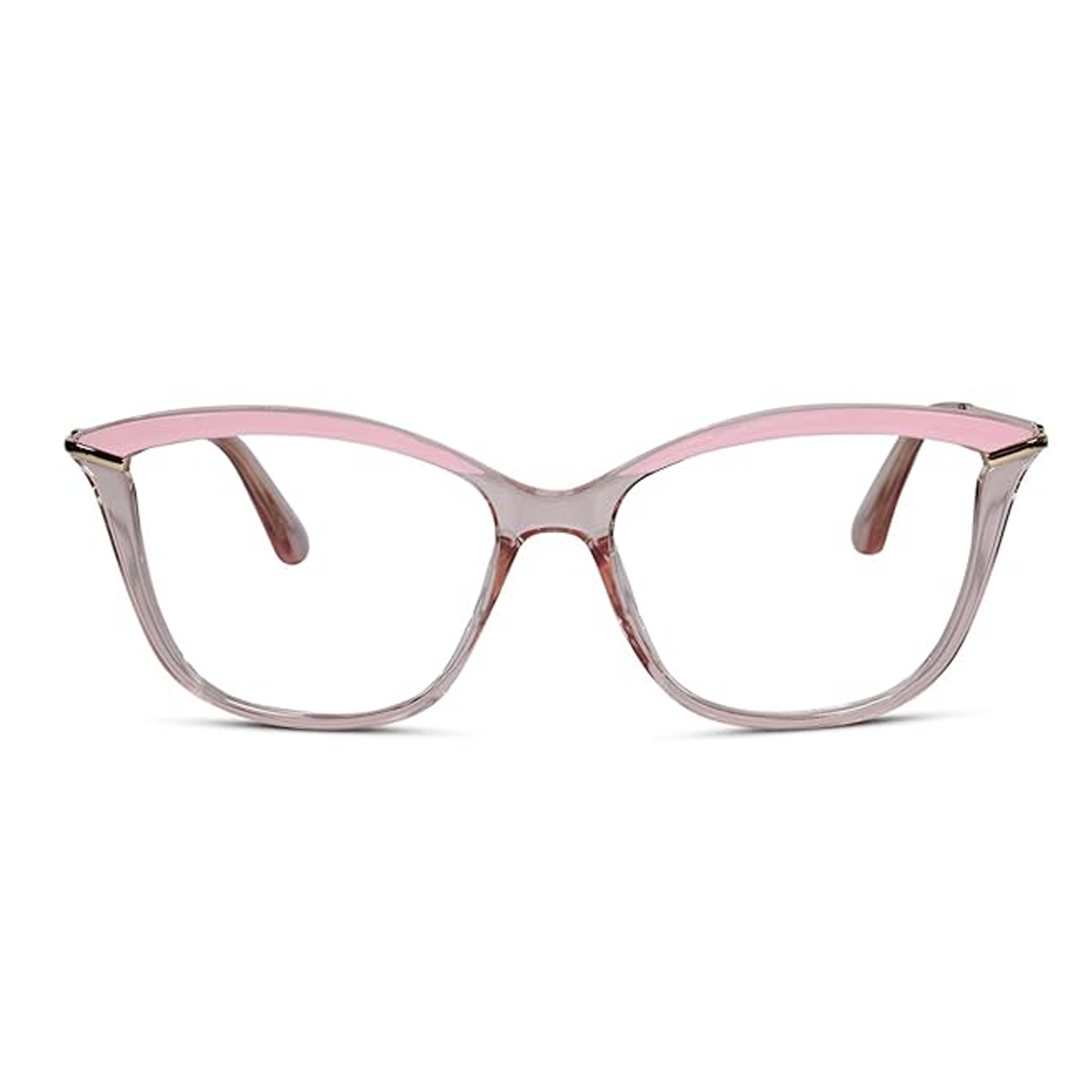 Pink Gold Cat Eye Eyeglasses For Women