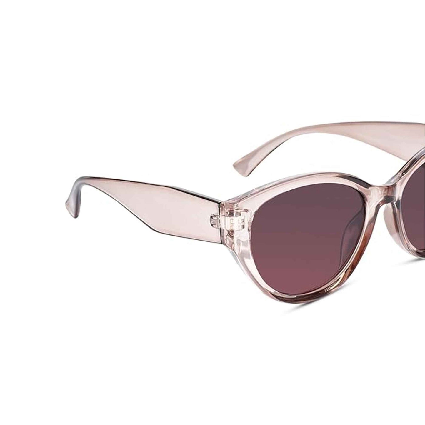 Crystal Brown Stylish Cat Eye Sunglasses