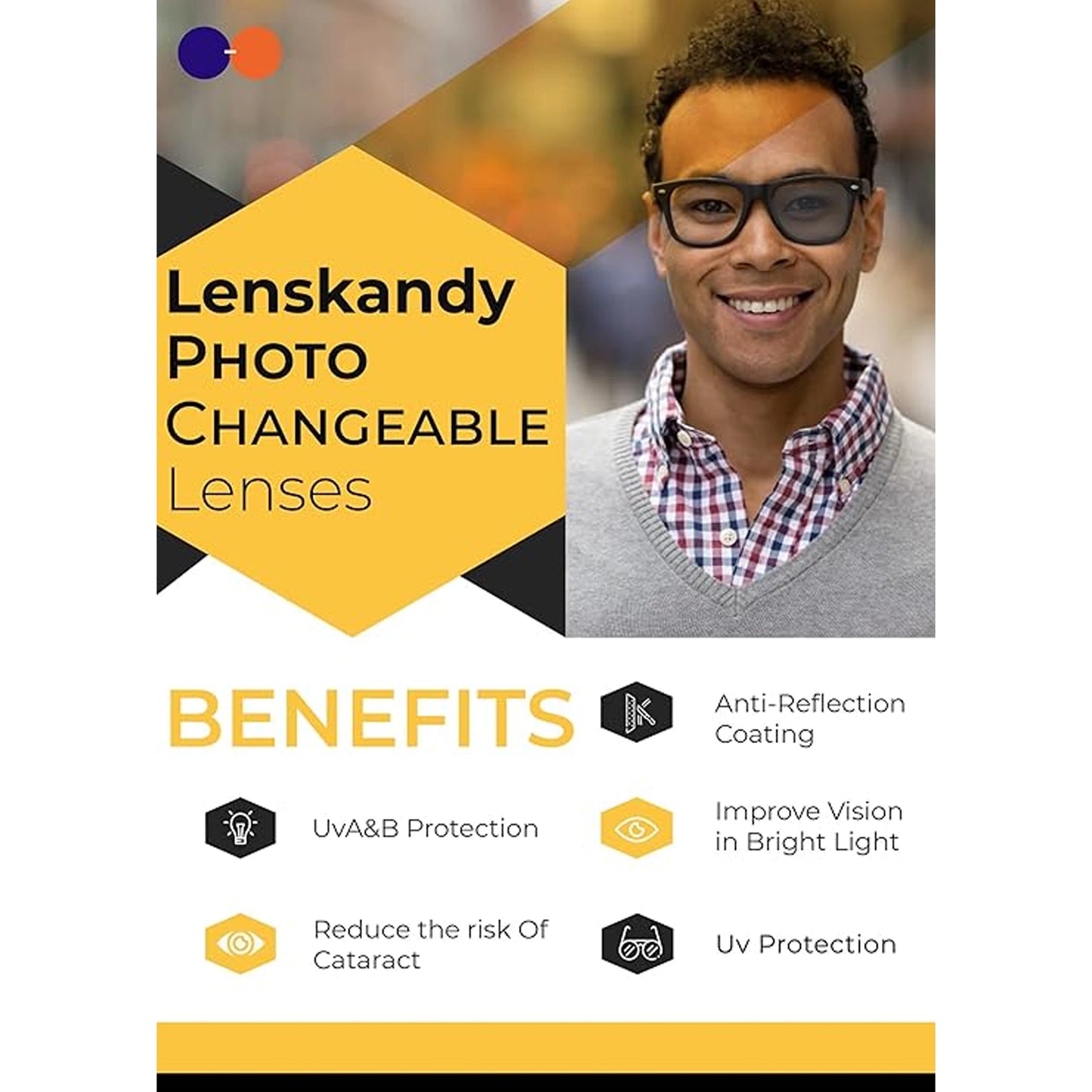 Shiny Black Photochromic Computer Glasses