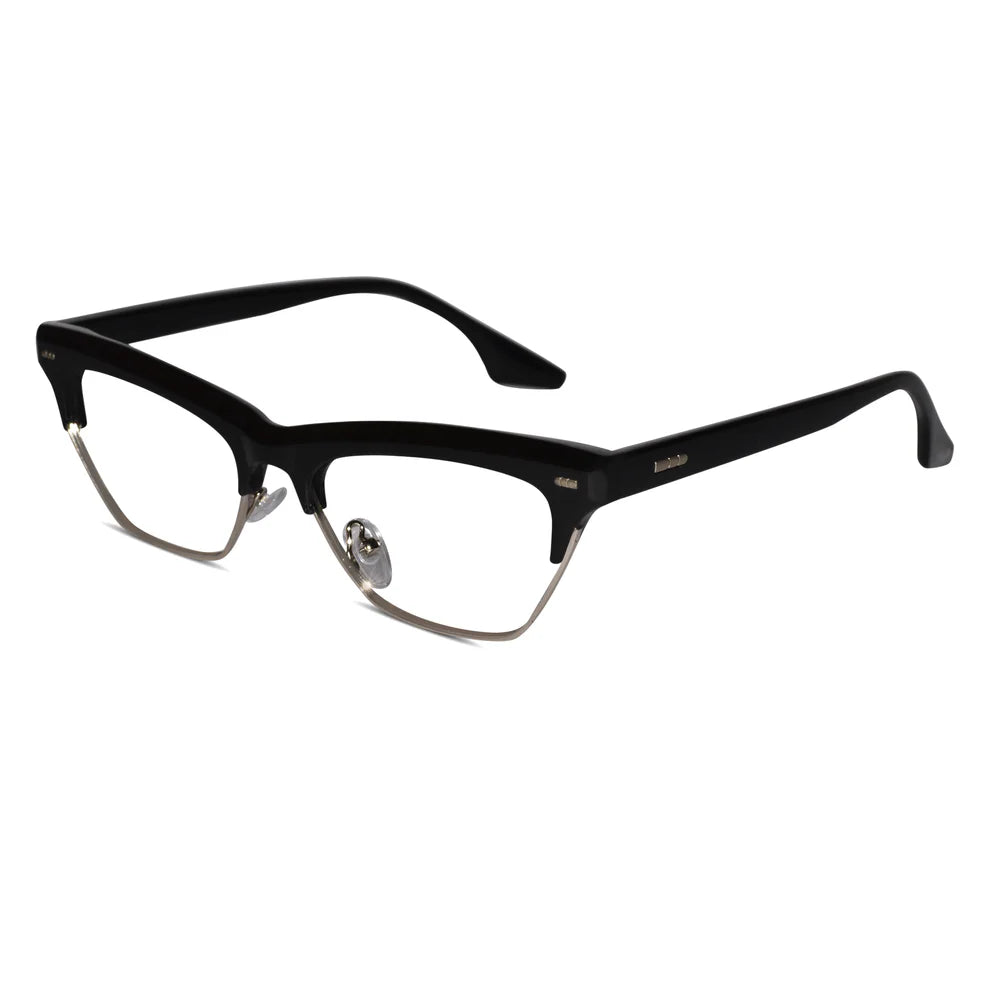 Crystal Brown with Golden Cat eye Eyeglasses