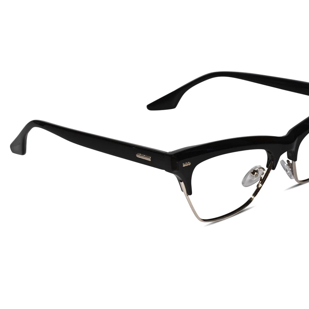 Crystal Brown with Golden Cat eye Eyeglasses