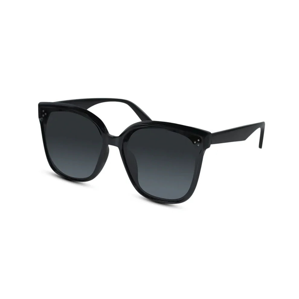 Crystal Brown Oversize Cat eye Sunglasses