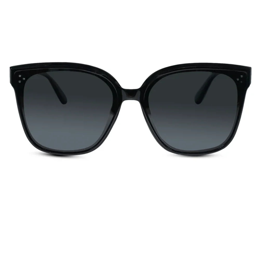 Crystal Brown Oversize Cat eye Sunglasses