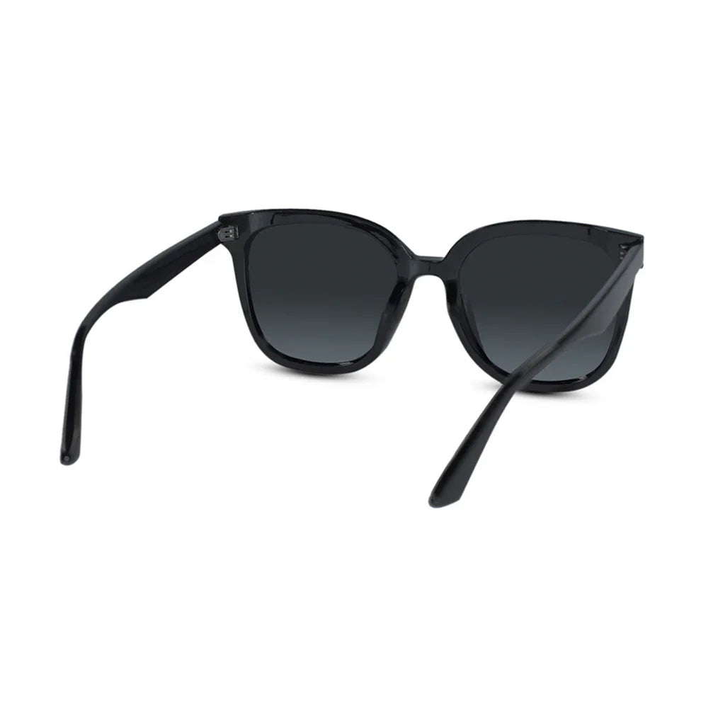 Crystal Brown Oversize Cat eye Sunglasses