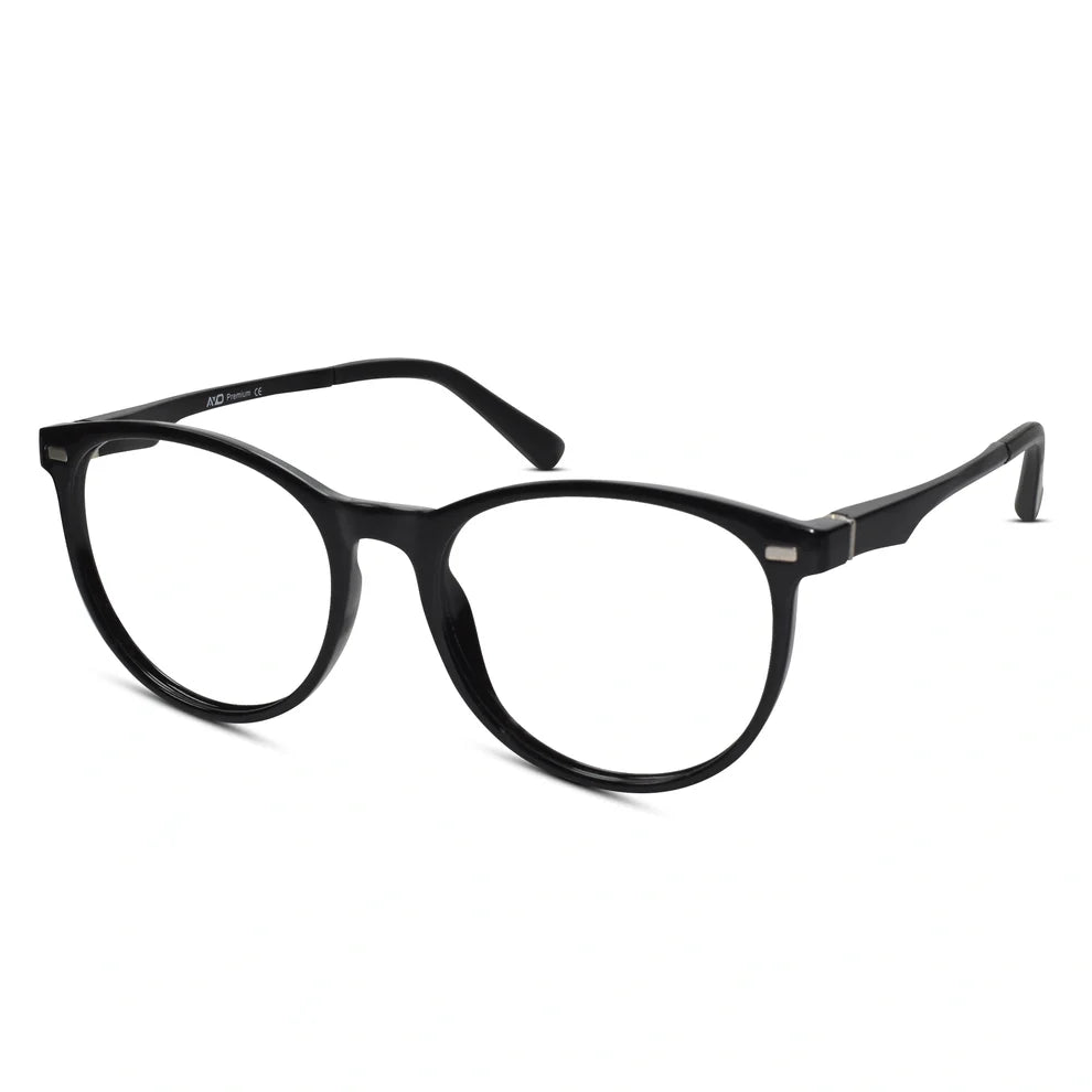 Brown Round Magnetic Glasses Clip On For Men & Women