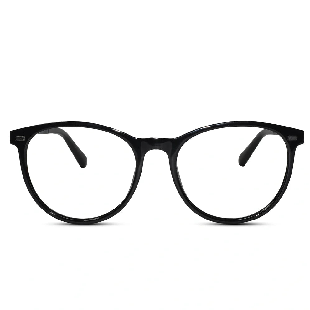 Brown Round Magnetic Glasses Clip On For Men & Women