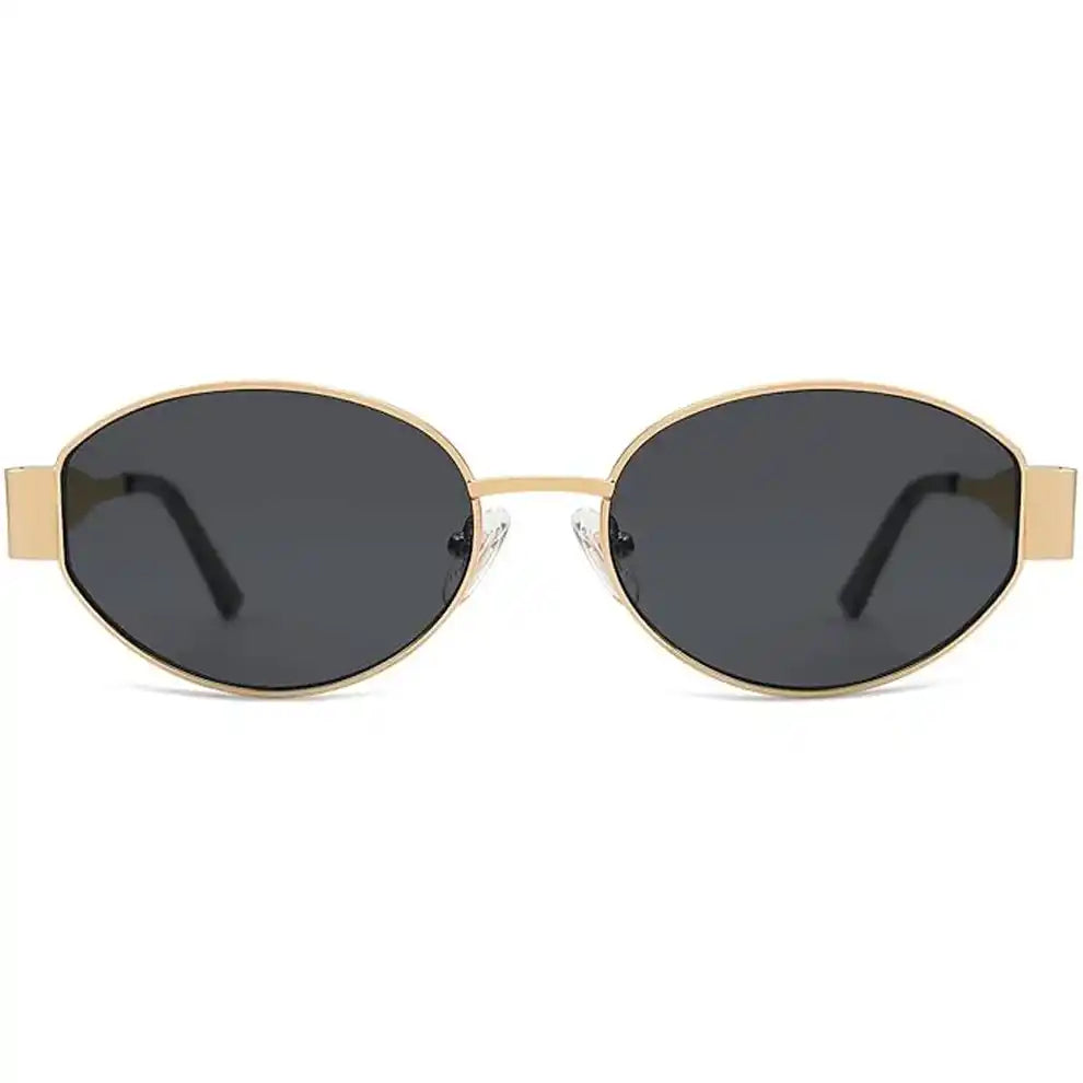 Retro Golden Oval Sunglasses for Women & Men