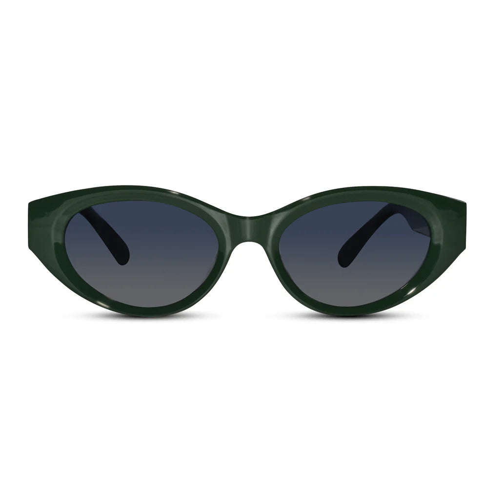 Designer Matt Brown Cat Eye Sunglasses For Women