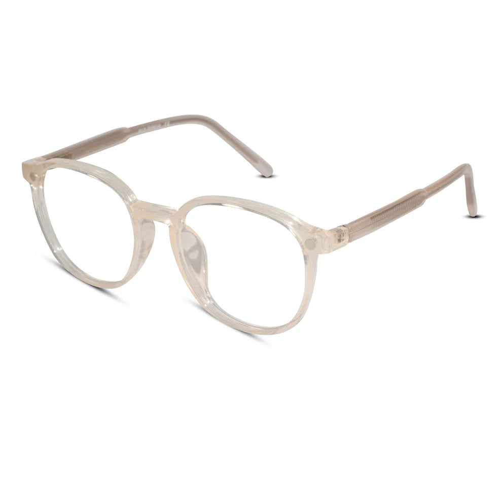 Clip on transparent round eyeglasses for men & Women