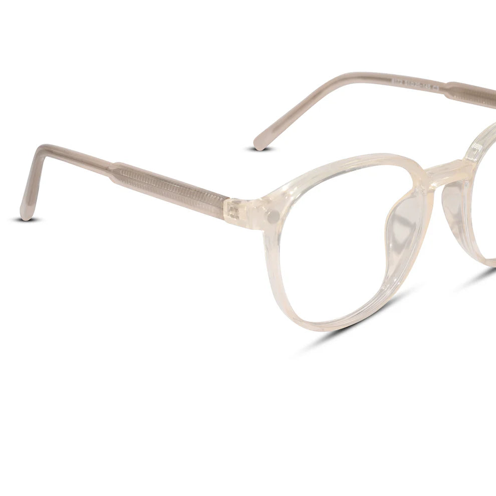 Clip on transparent round eyeglasses for men & Women