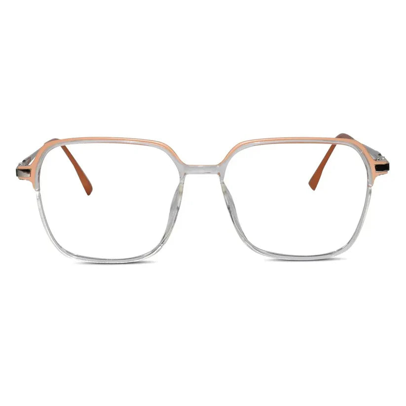 Dual Tone Matt Pink with Shiny Grey Oversize Eyeglasses