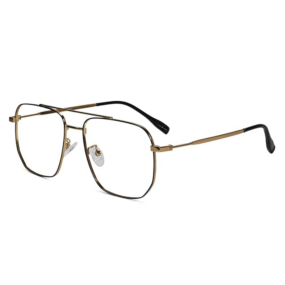 Blue Cut Photochromic Lens with Anti Glare Square Full Frame Rectangular Men