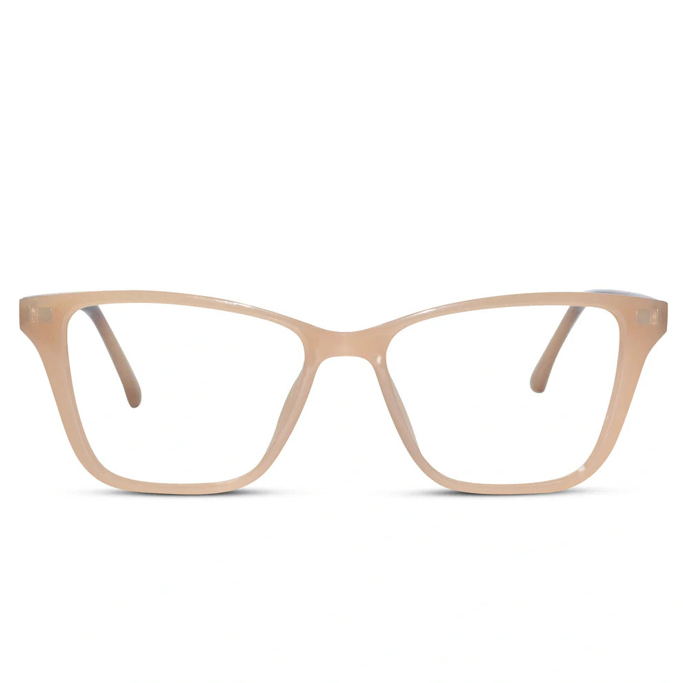 Shiny Black Cat Eye Clip On Eyeglasses For  Women