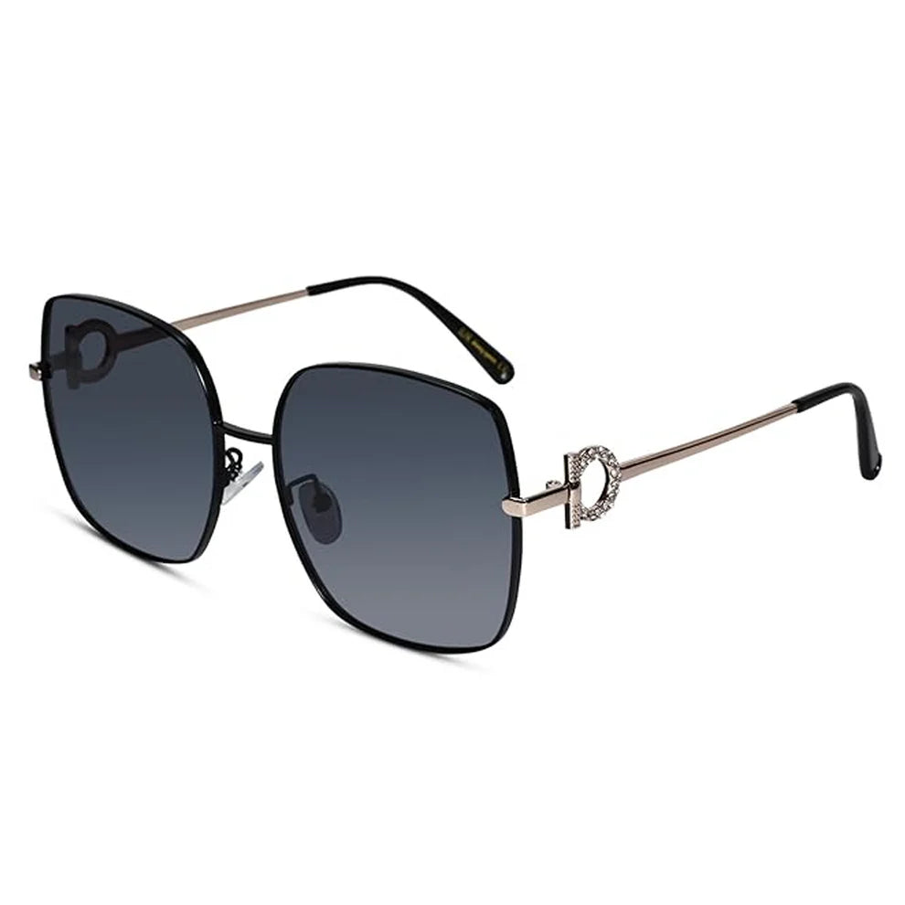 Designer Oversize White Square Sunglasses