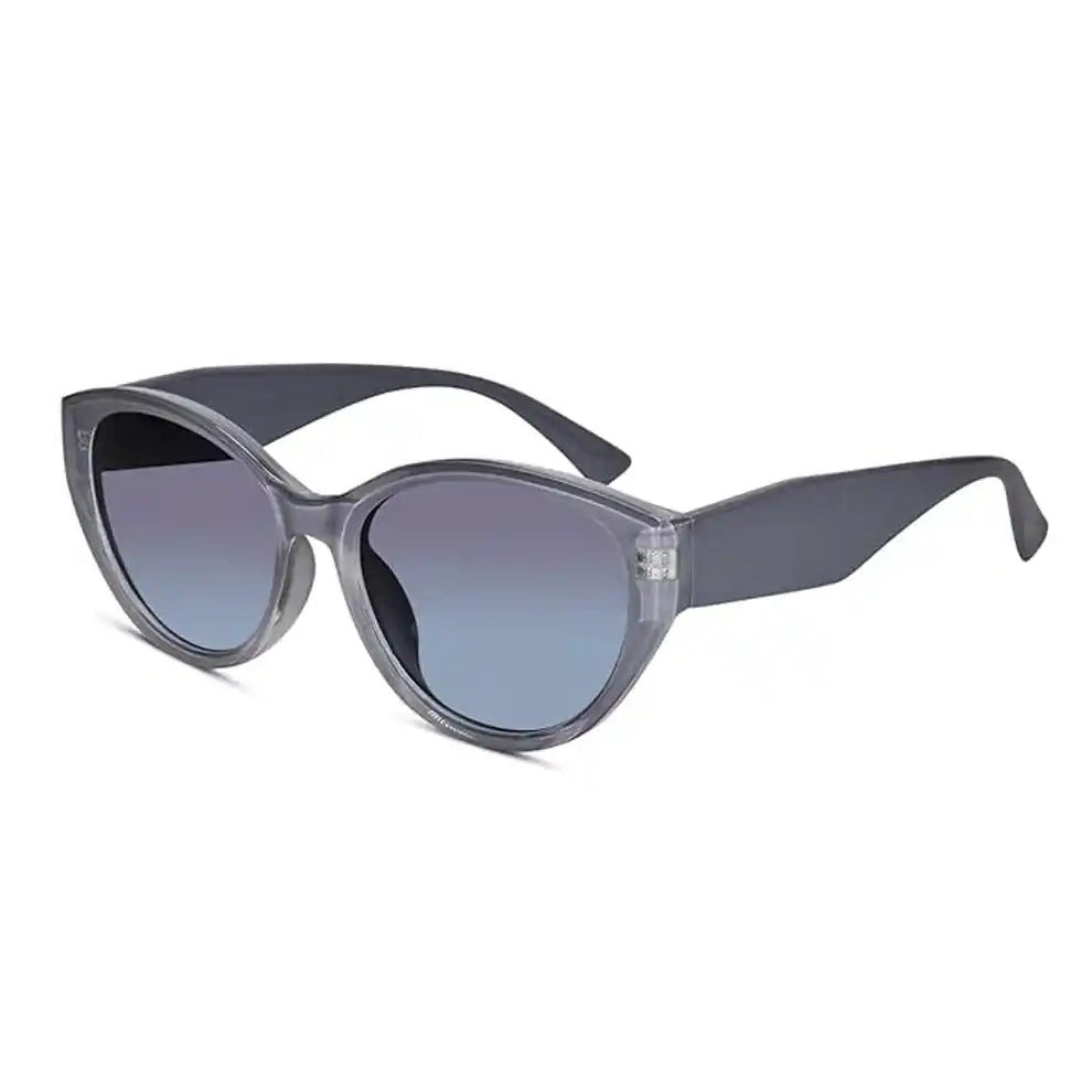 Crystal Brown Stylish Cat Eye Sunglasses